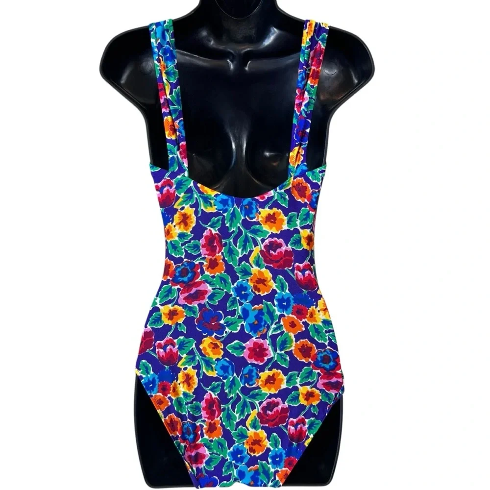 Gottex Sak’s Fifth Avenue Floral Corset Underwire Couture Designer Swimsuit